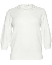 Kaffe - Truien & Vesten ,Wit ,Zachte Gebreide Trui Met Glansdetail - Lyst