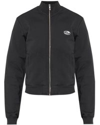 DIESEL - Hoodies & Sweatvesten ,Zwart ,Katoen F-Flacin-Od Sweatshirt - Lyst