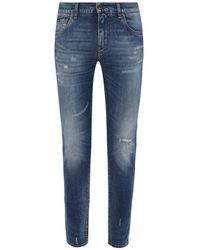 Dolce & Gabbana - Baumwoll-denim skinny jeans - Lyst