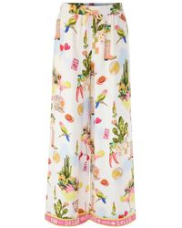 Marc Cain - Broeken ,Wit ,Willmar Wide Fit Broek - Lyst