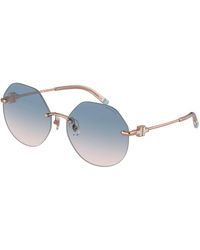 Tiffany & Co. - Rose gold blue pink occhiali da sole - Lyst
