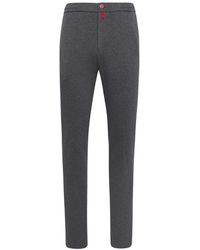 Kiton - Graue fleece-kordelhose - Lyst