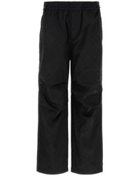 Burberry - Broeken ,Zwart ,Nylon Bias Check Nylon Cargo Broek - Lyst