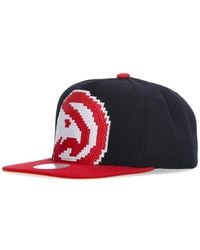 Mitchell & Ness - Accessoires ,Veelkleurig ,Wol Nba 8-Bit Atlanta Hawks Snapback Pet - Lyst