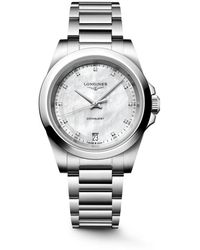 Longines - Accessoires ,Grijs ,Conquest Quartz Horloge - Lyst