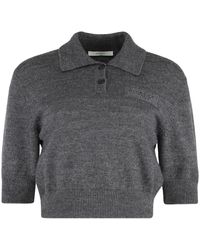 Givenchy - Truien & Vesten ,Grijs ,Wol Polo Top Van Wol - Lyst