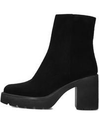 Unisa - Schwarze Wildleder Stiefeletten Khan - Lyst