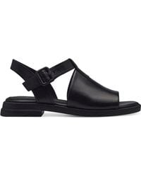 Marco Tozzi - Schwarze Flache Sandalen Für Frauen - Lyst