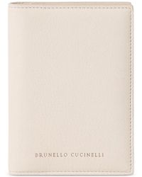 Brunello Cucinelli - Reise-Passetui Aus Genarbtem Leder - Lyst