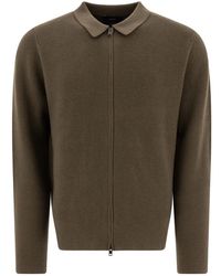 Vince - Grüner Strickpullover Reißverschluss Kragen - Lyst