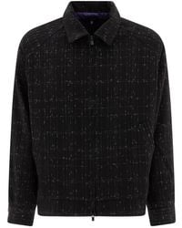 Needles - Zwarte Wollen Jas Klassieke Stijl - Lyst