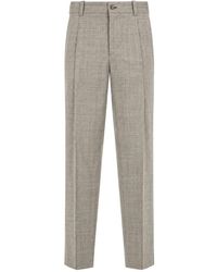 Billionaire - Broeken ,Grijs ,Wol Lange Broek Regular Fit Double B - Lyst
