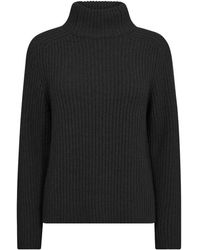 Mos Mosh - Hochgeschlossener strickpullover schwarz - Lyst