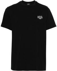 A.P.C. - Tops ,Zwart ,Katoen Standard Rue Madame T-Shirt - Lyst
