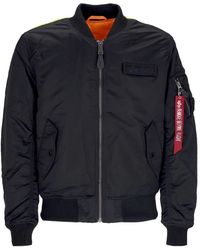 Alpha Industries - Jassen ,Zwart ,Polyester Reversible Bomber Jacket Fighter Squadron - Lyst