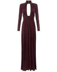 Elisabetta Franchi - Carpet Kleid Aus Cupro-Jersey Mit Drapierungen - Lyst