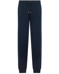 Malo - Broeken ,Blauw ,Kasjmier Broek Met Trekkoord - Lyst