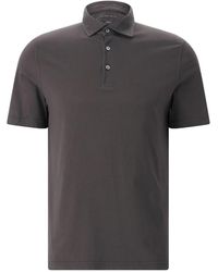 Fedeli - Tops ,Bruin ,Katoen Zero Polo Shirt - Lyst