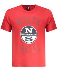 North Sails - Tops ,Rood ,Katoen Short Sleeve T-Shirt - Lyst