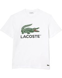 Lacoste - Klassisches Oversized Gepolstertes T-Shirt - Lyst