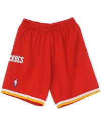 Mitchell & Ness - Fitness ,Rood ,Polyester Houston Rockets Nba Swingman Basketball Shorts - Lyst