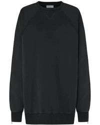 Halfboy - Hoodies & Sweatvesten ,Zwart ,Katoen Oversized Zip Sweatshirt - Lyst