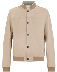 Moorer - Jassen ,Leer Mezzano Bomber Jacket - Lyst