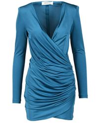 Nineminutes - Kleedjes ,Blauw ,Polyester Elegante Damesjurk Polyester Mix - Lyst