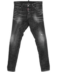 DSquared² - Jeans ,Zwart ,Zwarte Stijlvolle Broek - Lyst