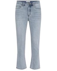 Kaffe - Cropped Jeans - Lyst