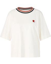 Marc Cain - Gestreiftes cropped t-shirt - Lyst