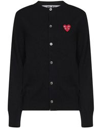 COMME DES GARÇONS PLAY - Truien & Vesten ,Blauw ,Wol Axn 075D-1 Cardigan - Lyst