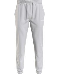 Calvin Klein - Broeken ,Grijs ,Katoen Grijze Katoenen Broek - Lyst