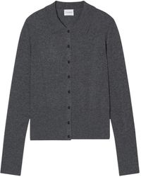 Closed - Truien & Vesten ,Grijs ,Kasjmier Cardigan Met Kraag - Lyst