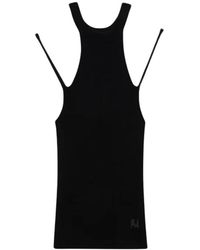 MSGM - Tops ,Zwart ,Polyester Techno Viscose Halter-Neck Top - Lyst