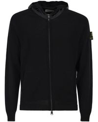 Premiata - Hoodies & Sweatvesten ,Zwart ,Wol Wollemantel Met Nylon Capuchon - Lyst