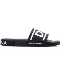 Dolce & Gabbana Slippers - - Heren - Zwart