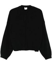 Alysi - Truien & Vesten ,Zwart ,Wol Balloon Sleeve Cardigan - Lyst
