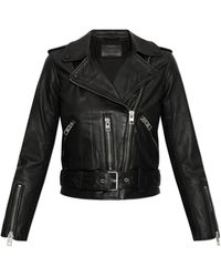AllSaints - Jassen ,Zwart ,Leer Leren Jack Balfern - Lyst