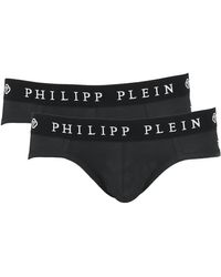 Philipp Plein - Boxer in cotone nero con logo del marchio - Lyst
