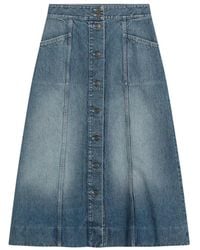 Valentino Garavani - Denim Skirts - Lyst