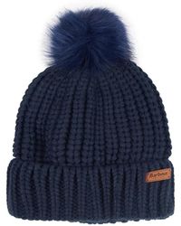 Barbour - Chunky Strickmütze Mit Patch - Lyst