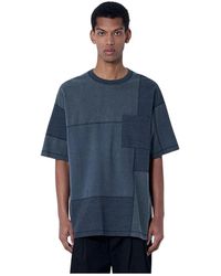 Comme des Garçons - Tops ,Grijs ,Katoen Patchwork Katoenen T-Shirt - Lyst