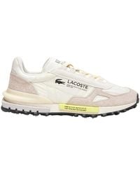 Lacoste - Elite Active Textil Off White & Hellgrüne Sneakers - Lyst