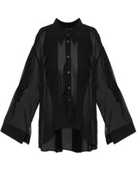 AllSaints - Minna Sheer Frill Shirt - Lyst