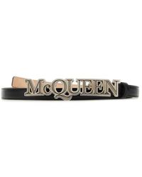 McQueen - Schwarzer Ledergürtel - Lyst