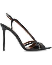 Giuseppe Zanotti - Schoenen ,Zwart ,Leer Intrigo Hak Sandalen - Lyst