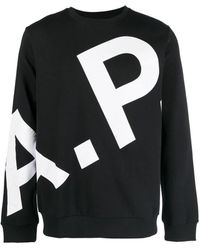 A.P.C. - Cory Logo-Print Sweatshirt - Lyst