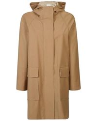 Eleventy - Parka Mit Durchgehendem Reißverschluss Und Kapuze - Lyst