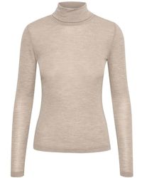 Gestuz - Truien & Vesten ,Wol Zachte Wol Coltrui Zand Melange - Lyst